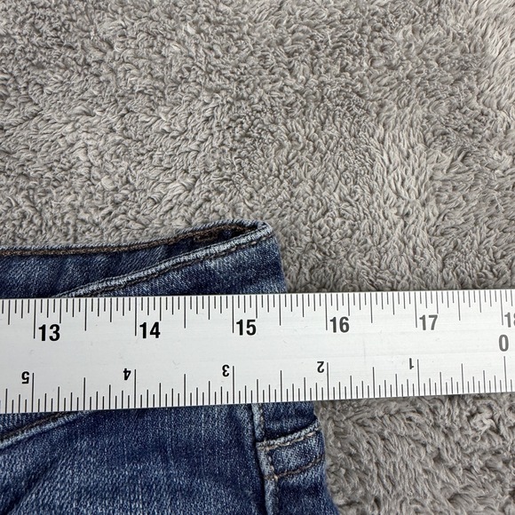 Levis Too Superlow 524 Flare Jeans Women 7 Medium Blue Denim Low Rise - Picture 6 of 16